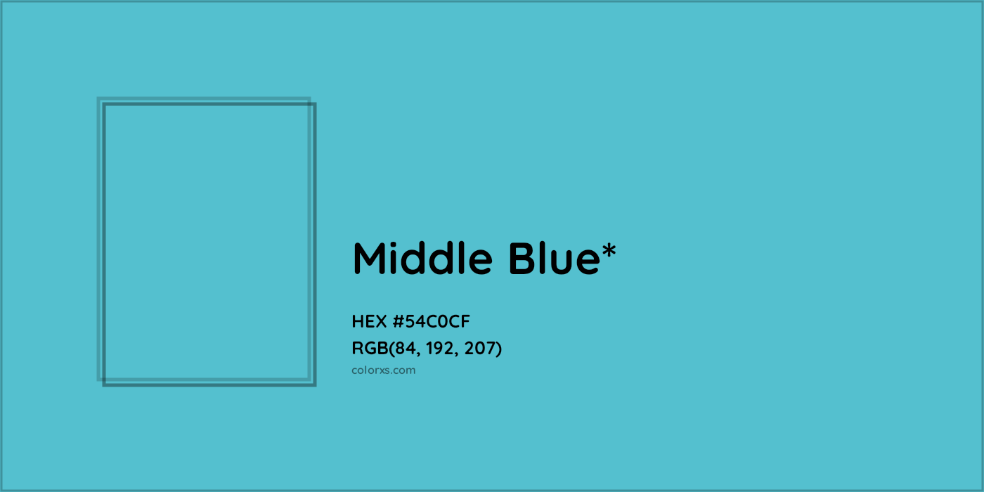 HEX #54C0CF Color Name, Color Code, Palettes, Similar Paints, Images