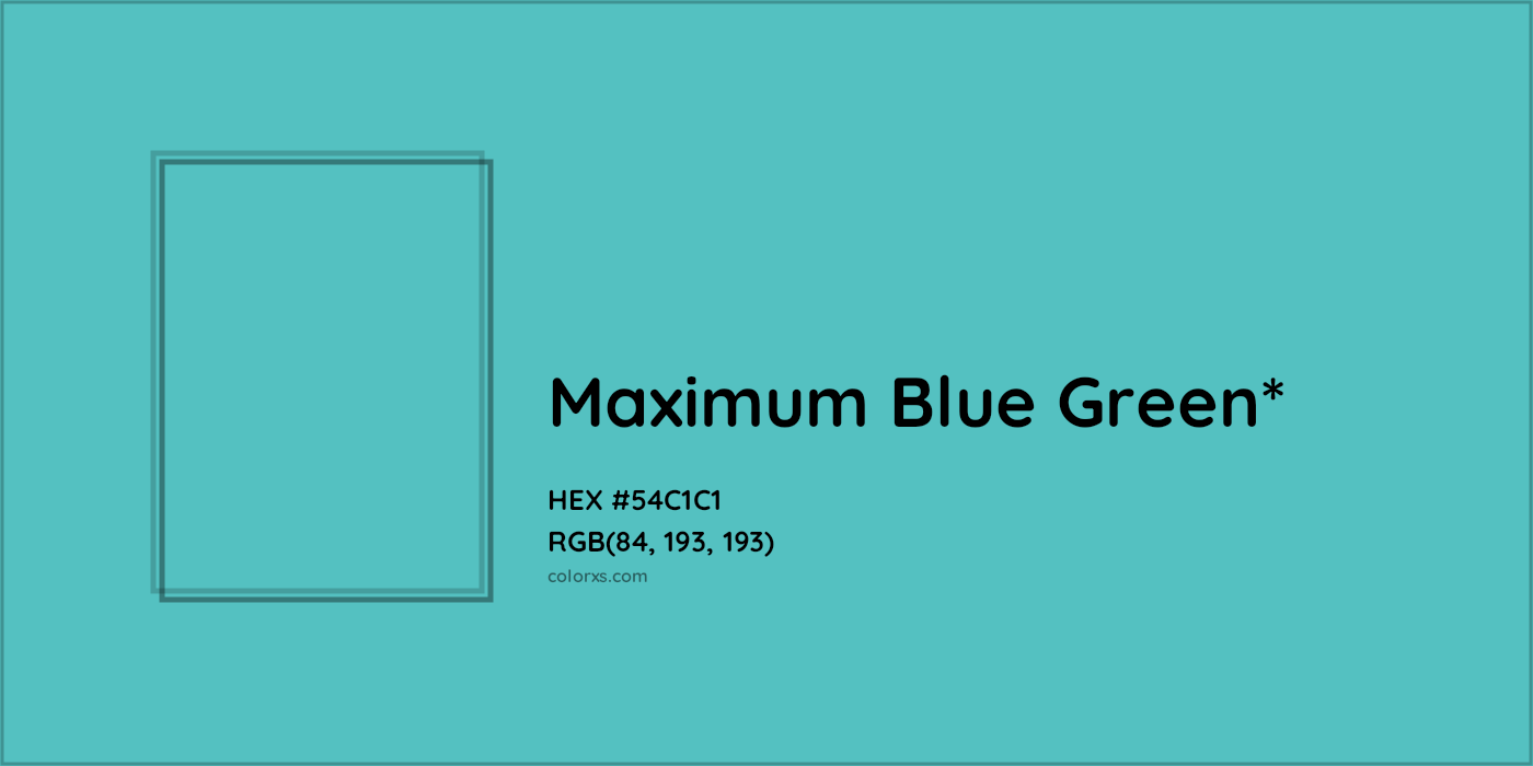 HEX #54C1C1 Color Name, Color Code, Palettes, Similar Paints, Images