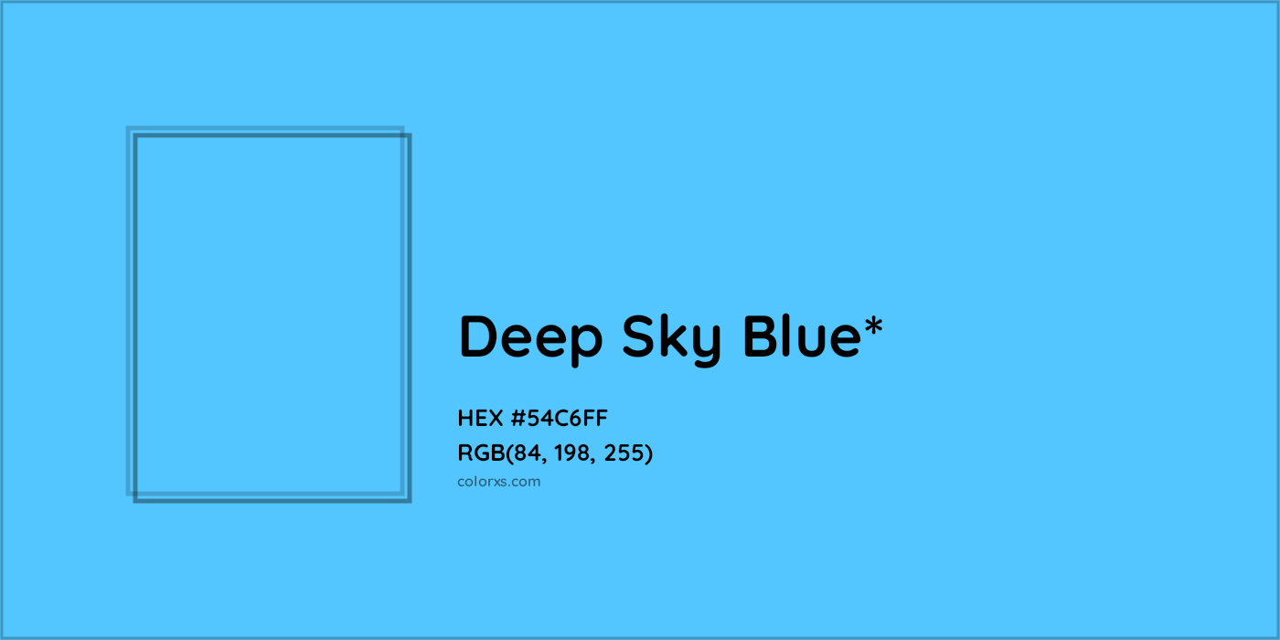 HEX #54C6FF Color Name, Color Code, Palettes, Similar Paints, Images