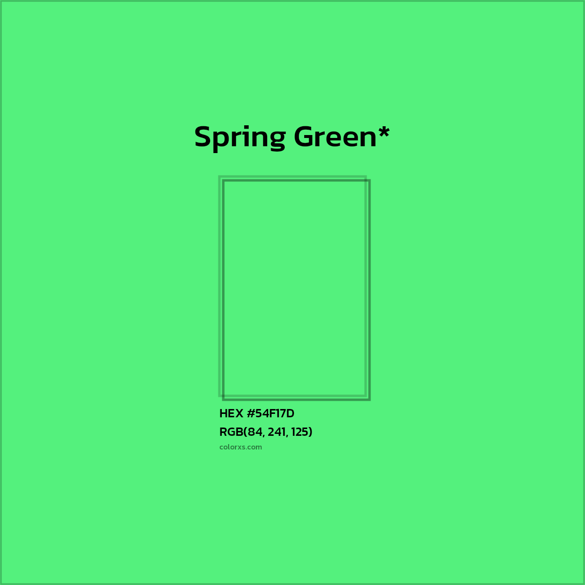 HEX #54F17D Color Name, Color Code, Palettes, Similar Paints, Images