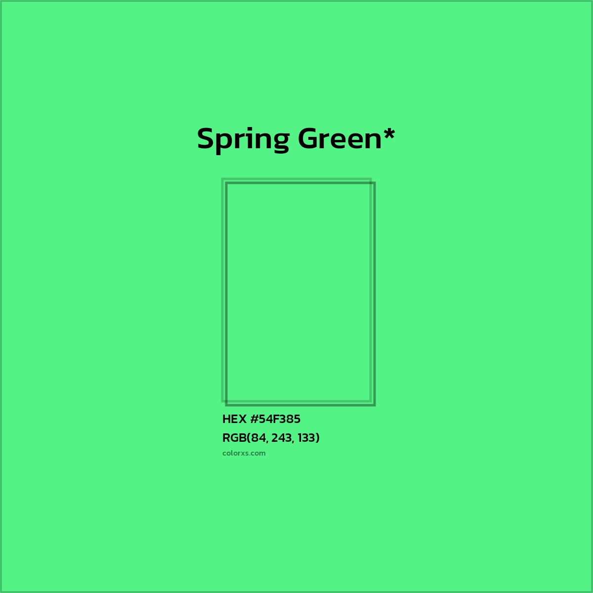 HEX #54F385 Color Name, Color Code, Palettes, Similar Paints, Images