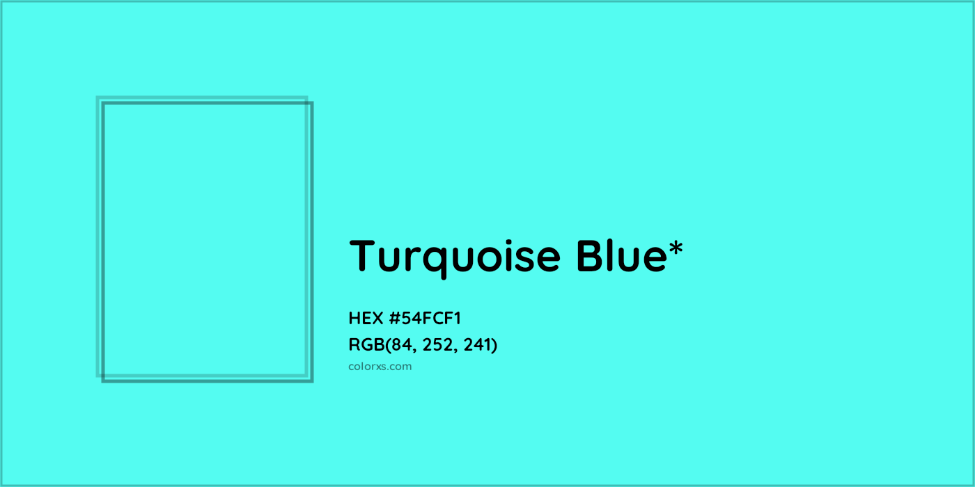 HEX #54FCF1 Color Name, Color Code, Palettes, Similar Paints, Images