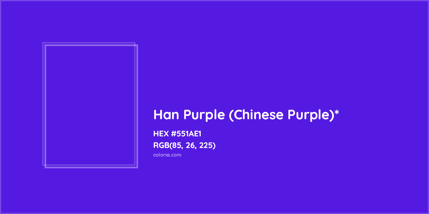 HEX #551AE1 Color Name, Color Code, Palettes, Similar Paints, Images