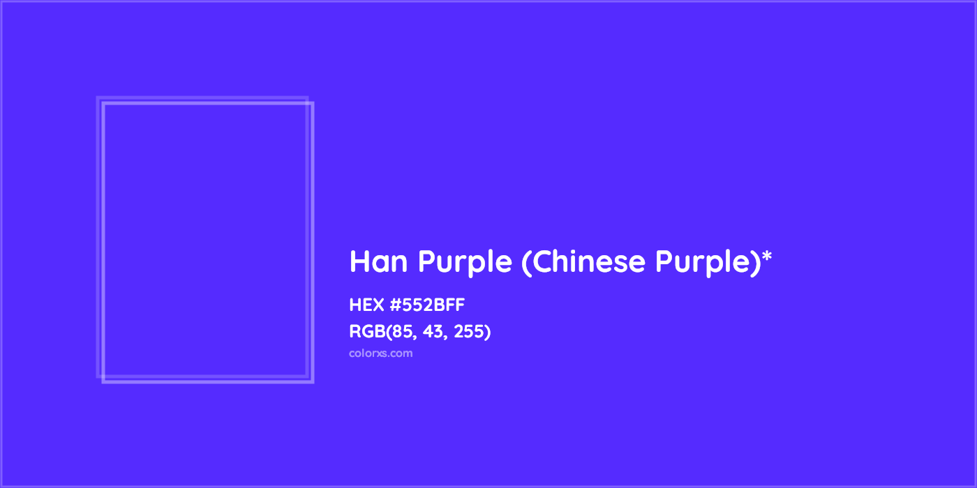 HEX #552BFF Color Name, Color Code, Palettes, Similar Paints, Images