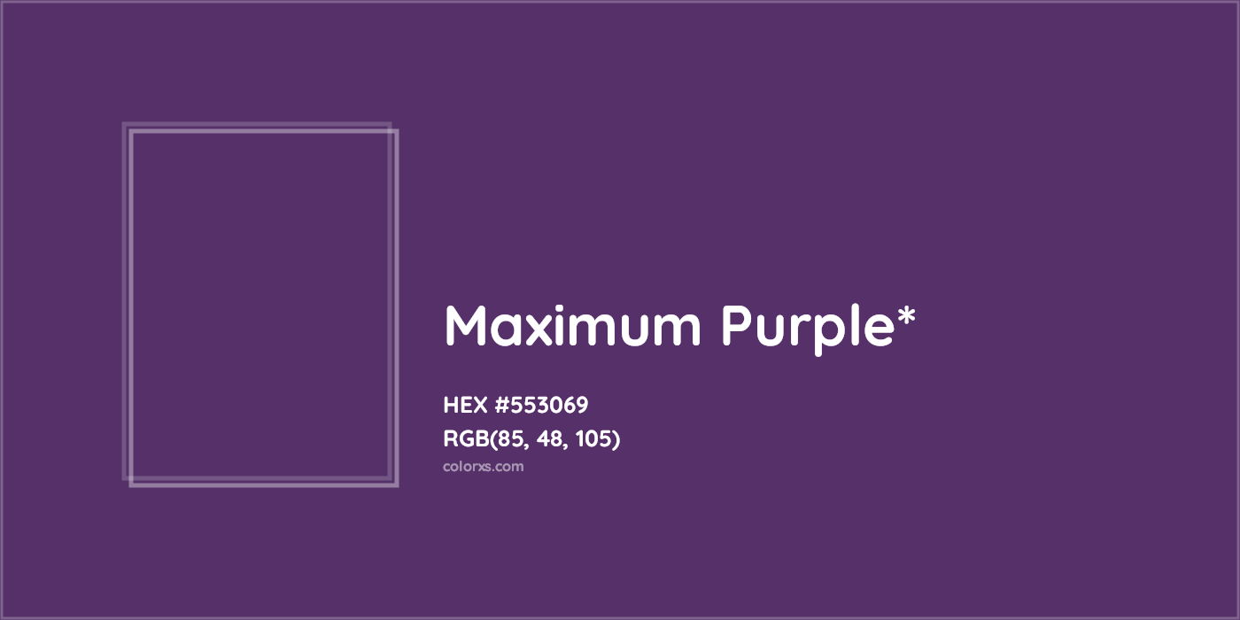 HEX #553069 Color Name, Color Code, Palettes, Similar Paints, Images