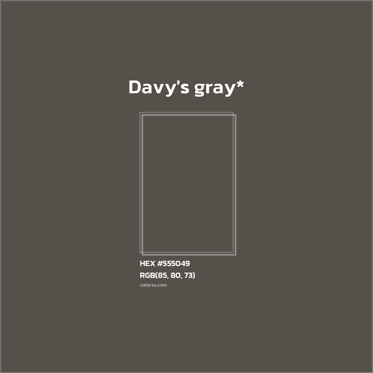 HEX #555049 Color Name, Color Code, Palettes, Similar Paints, Images