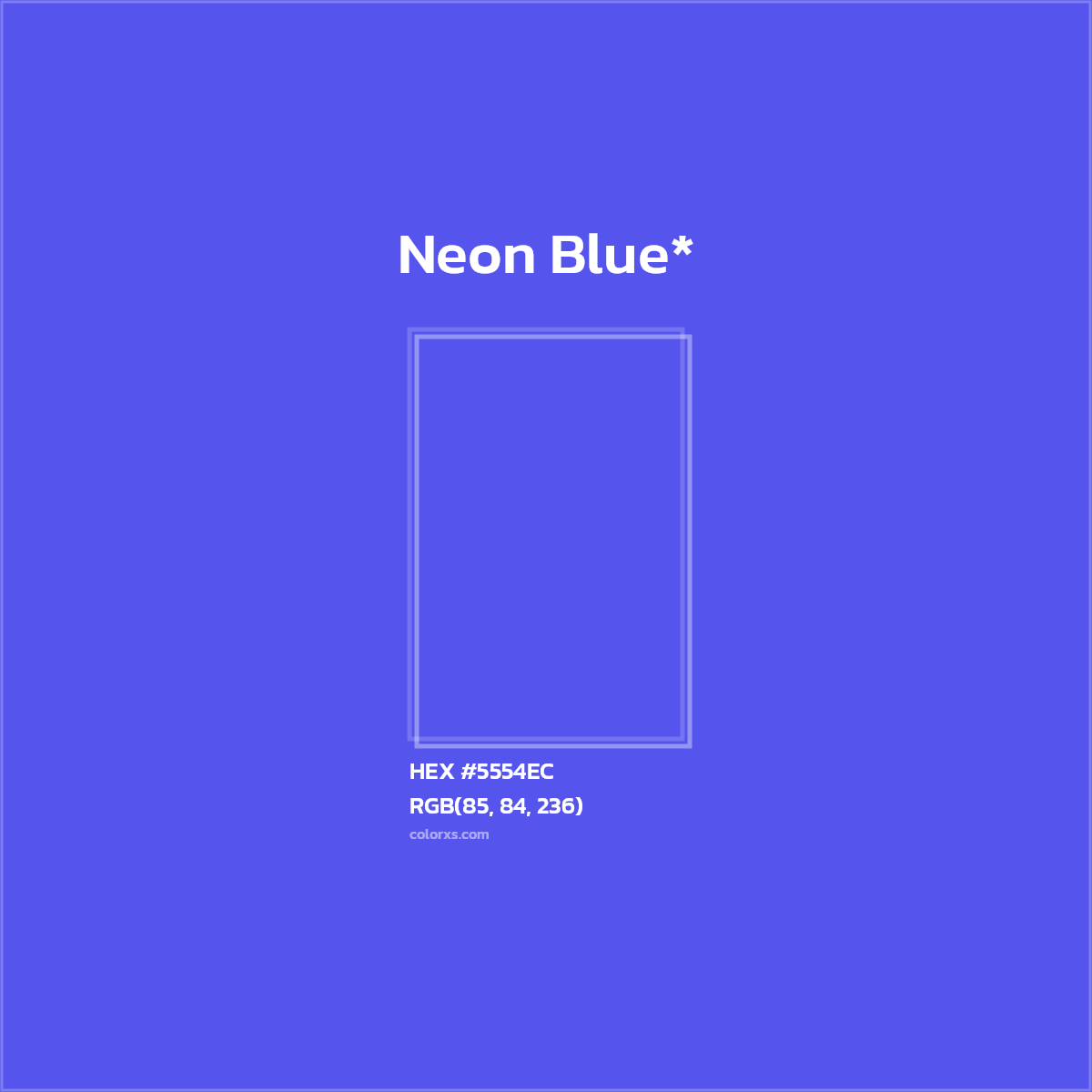 HEX #5554EC Color Name, Color Code, Palettes, Similar Paints, Images