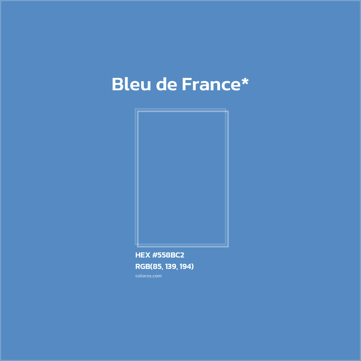 HEX #558BC2 Color Name, Color Code, Palettes, Similar Paints, Images