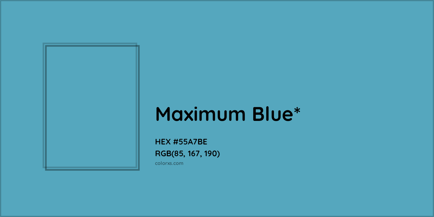 HEX #55A7BE Color Name, Color Code, Palettes, Similar Paints, Images