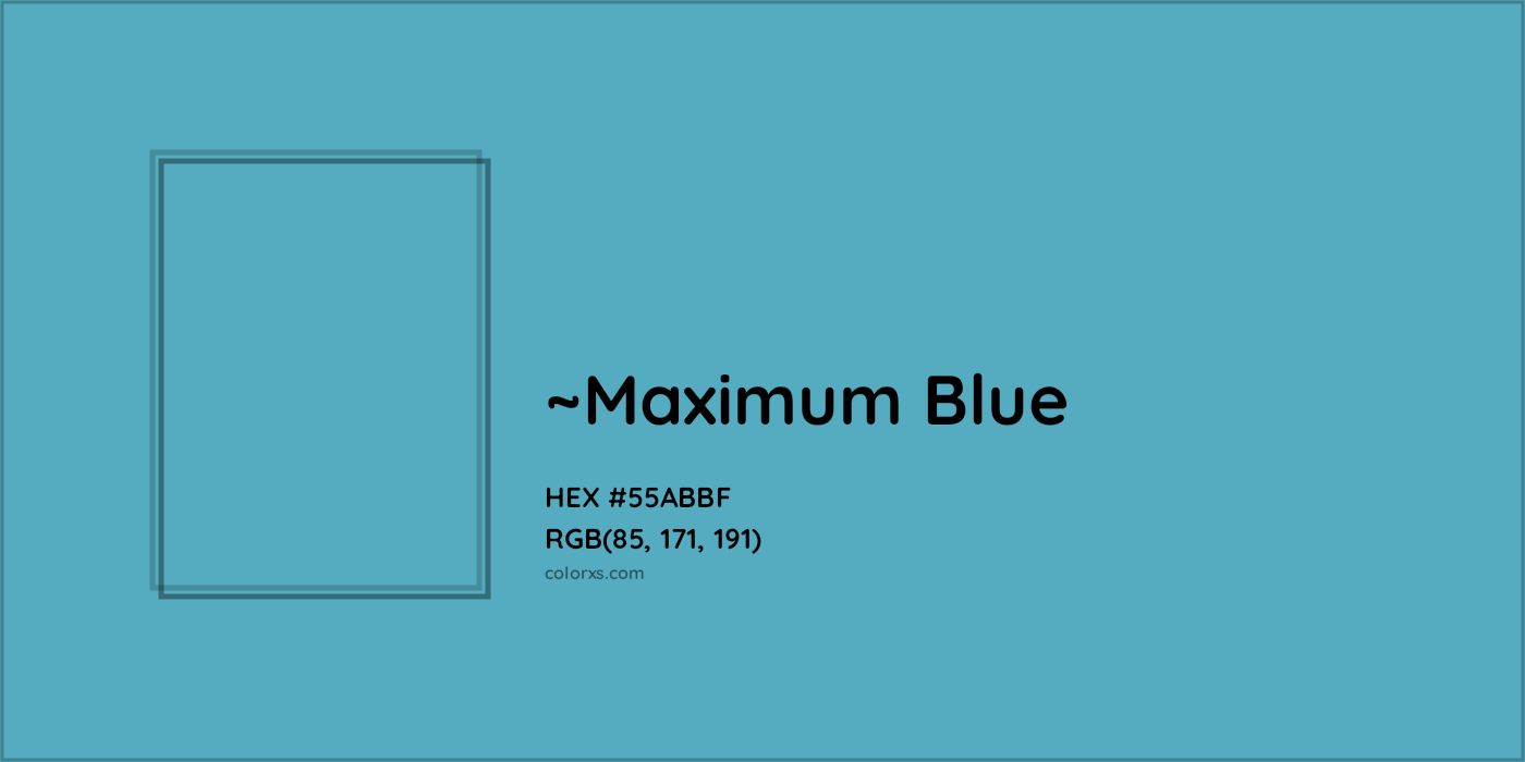 HEX #55ABBF Color Name, Color Code, Palettes, Similar Paints, Images