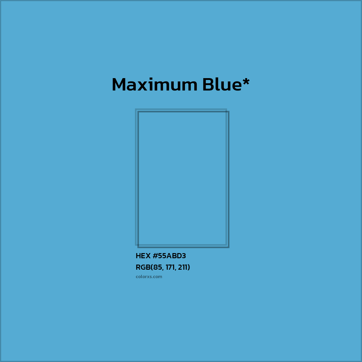 HEX #55ABD3 Color Name, Color Code, Palettes, Similar Paints, Images