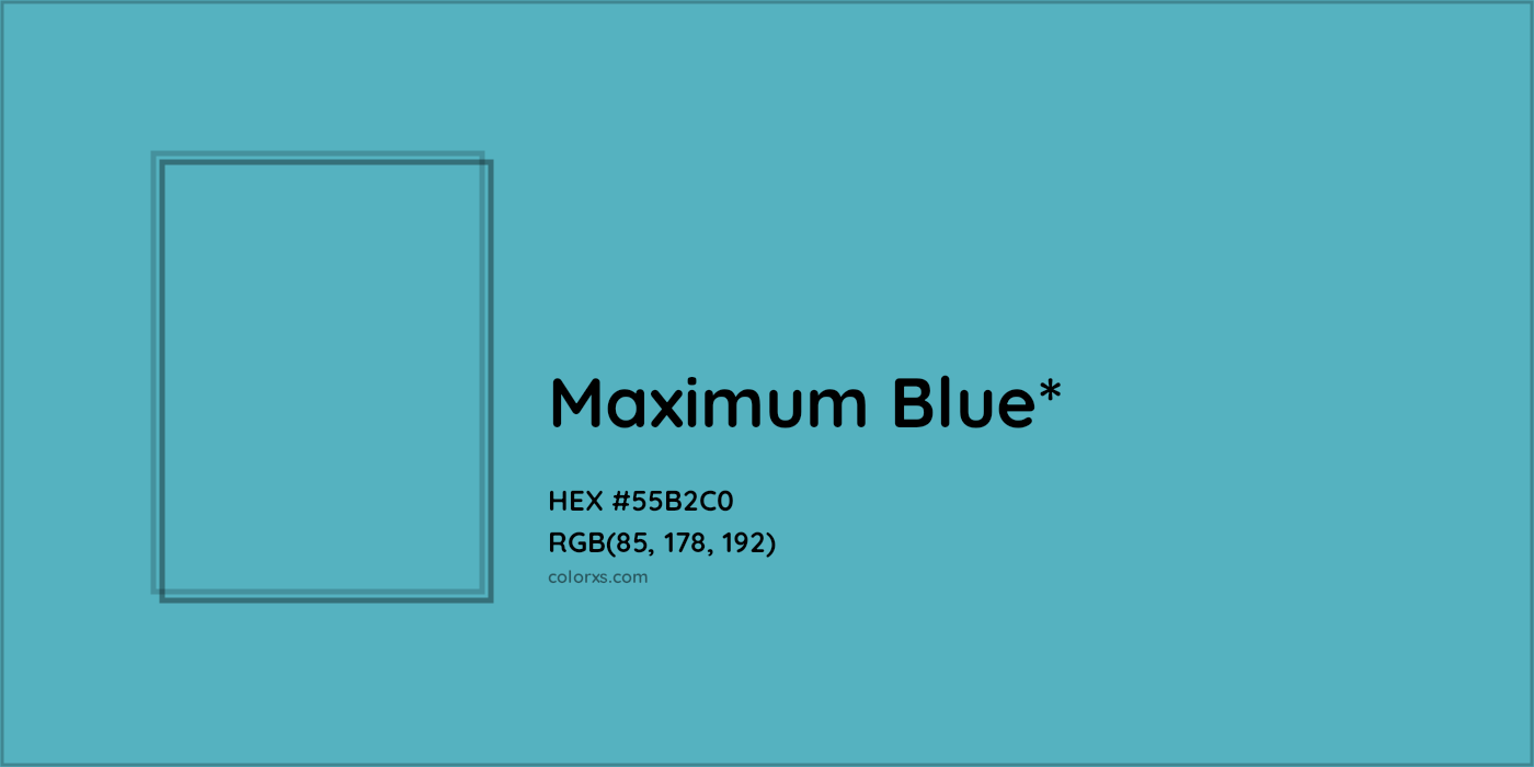 HEX #55B2C0 Color Name, Color Code, Palettes, Similar Paints, Images