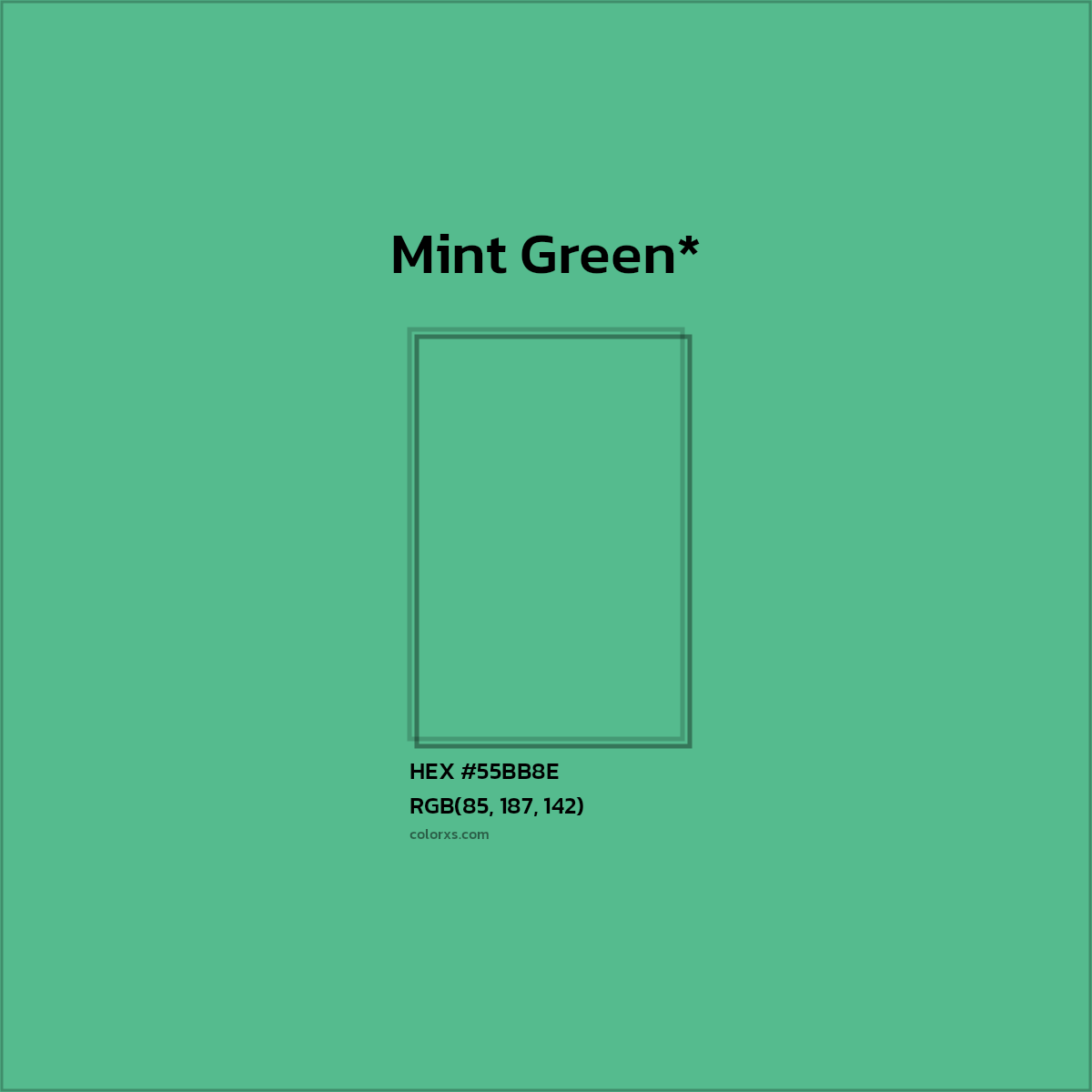 HEX #55BB8E Color Name, Color Code, Palettes, Similar Paints, Images