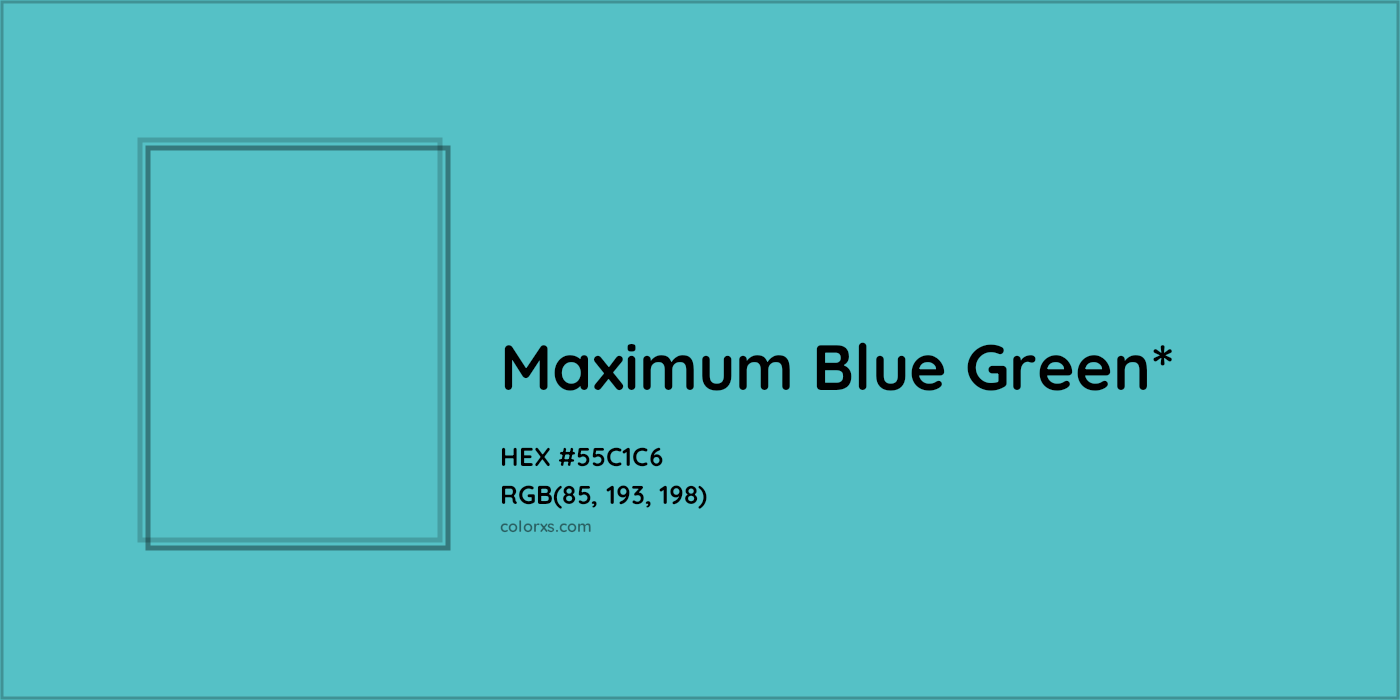 HEX #55C1C6 Color Name, Color Code, Palettes, Similar Paints, Images