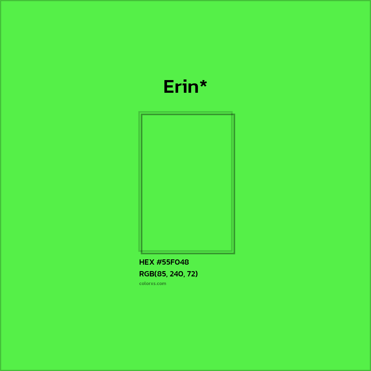 HEX #55F048 Color Name, Color Code, Palettes, Similar Paints, Images