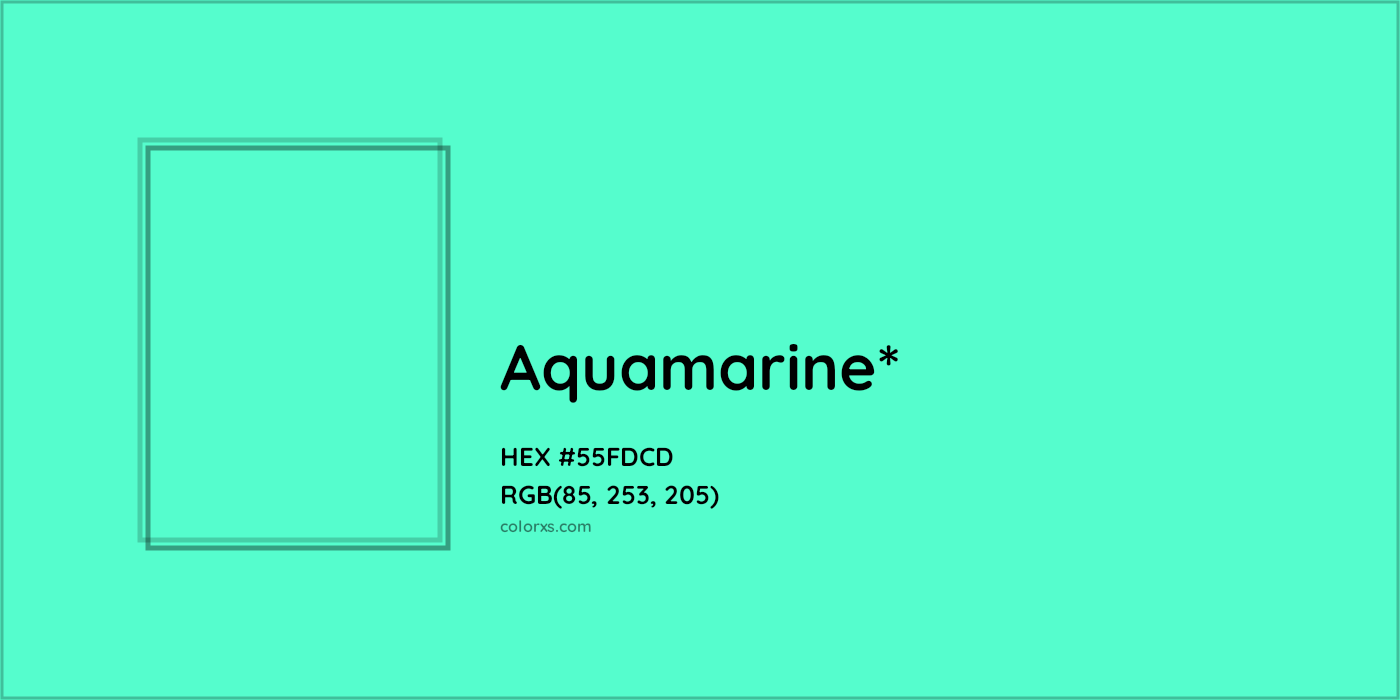 HEX #55FDCD Color Name, Color Code, Palettes, Similar Paints, Images