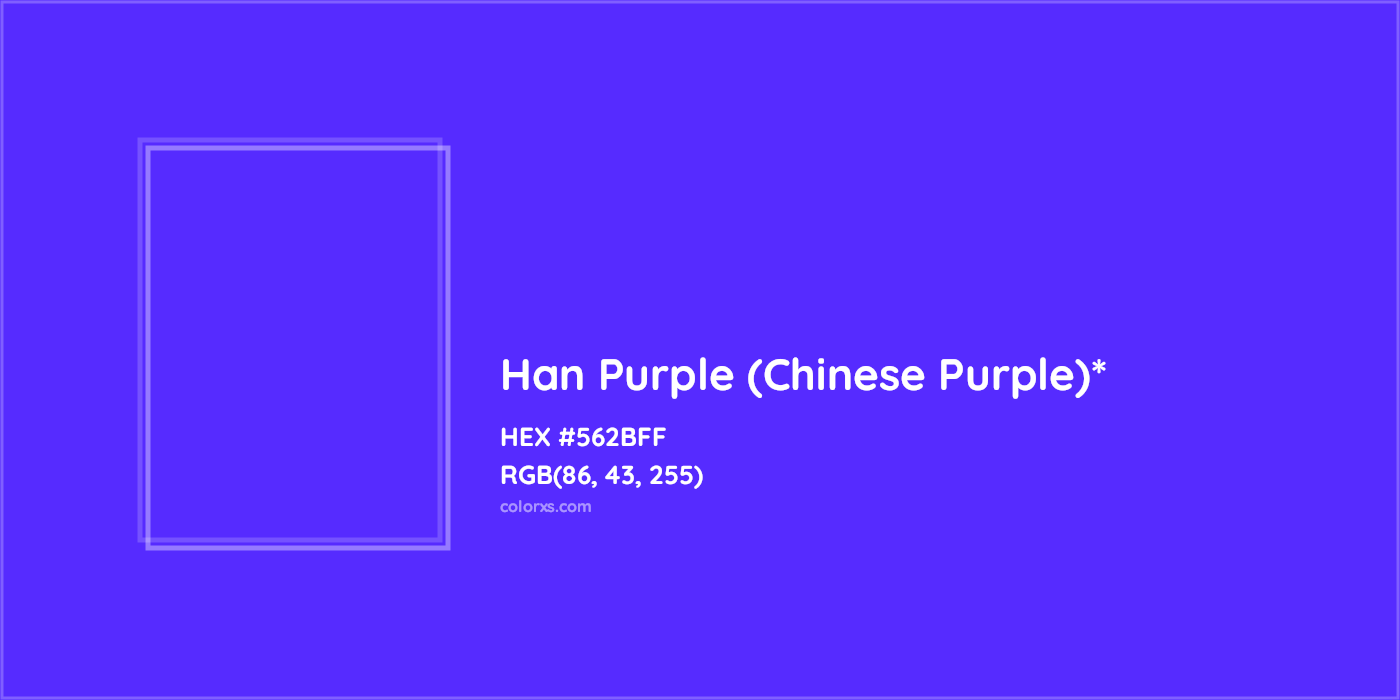 HEX #562BFF Color Name, Color Code, Palettes, Similar Paints, Images