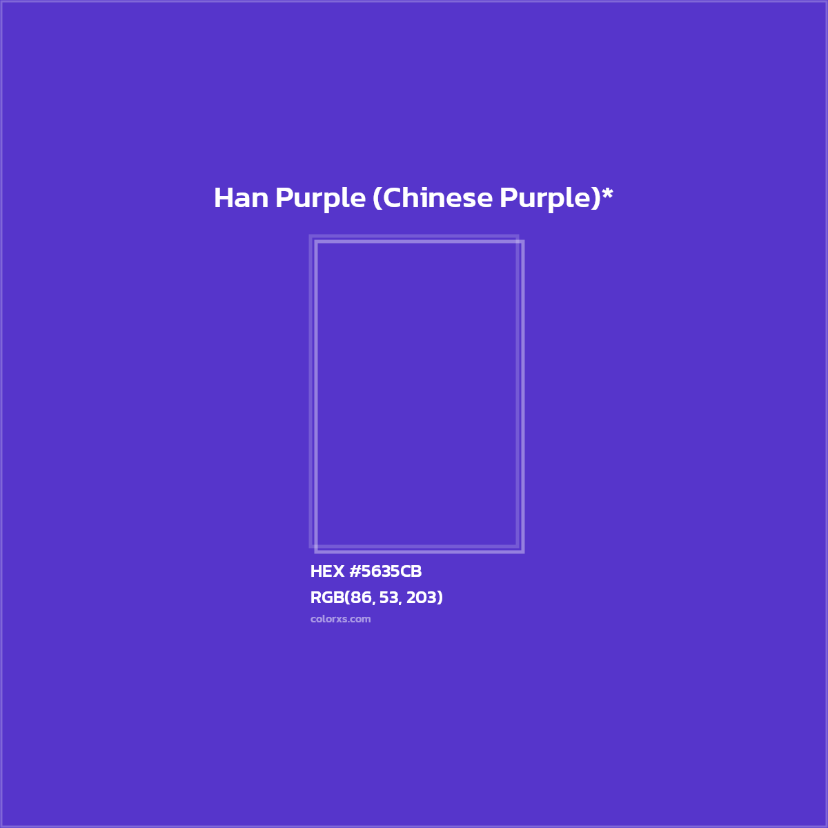 HEX #5635CB Color Name, Color Code, Palettes, Similar Paints, Images
