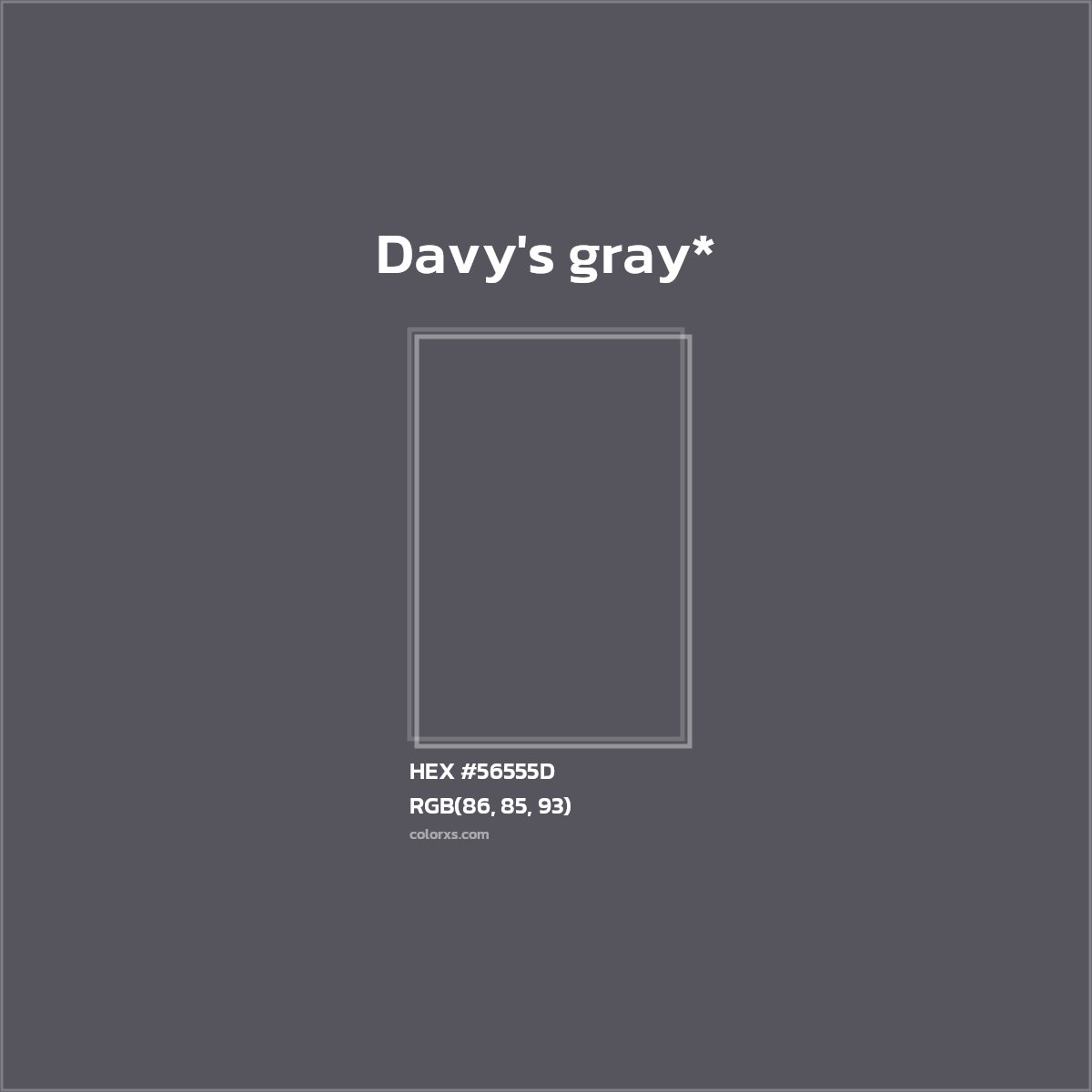 HEX #56555D Color Name, Color Code, Palettes, Similar Paints, Images