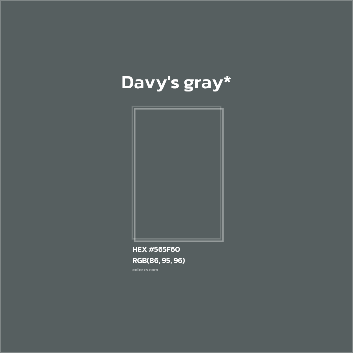 HEX #565F60 Color Name, Color Code, Palettes, Similar Paints, Images