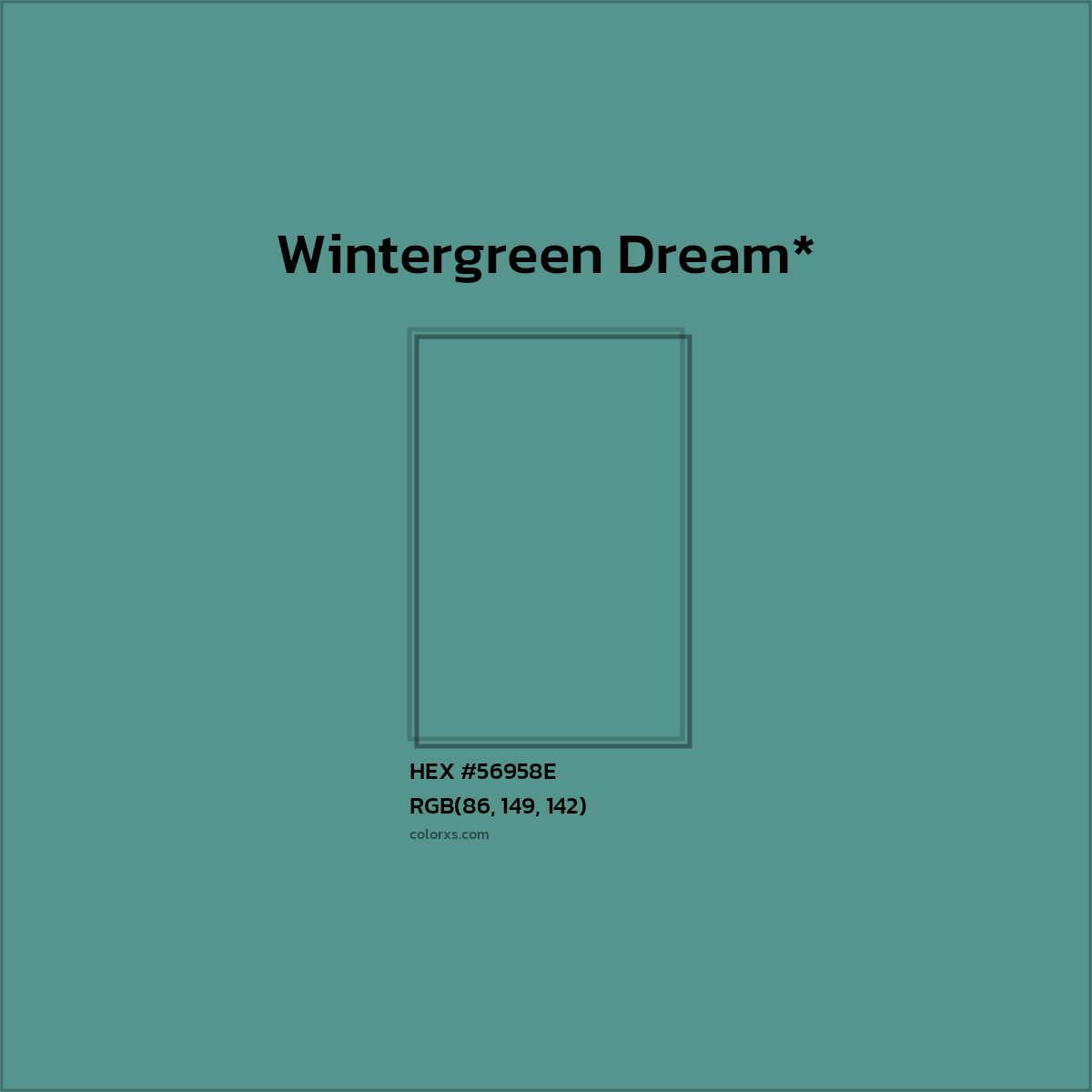 HEX #56958E Color Name, Color Code, Palettes, Similar Paints, Images