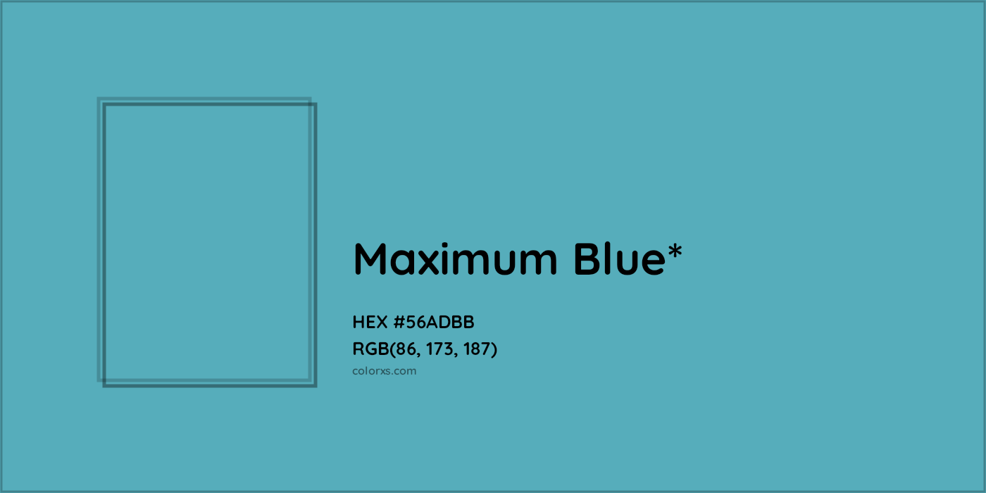 HEX #56ADBB Color Name, Color Code, Palettes, Similar Paints, Images