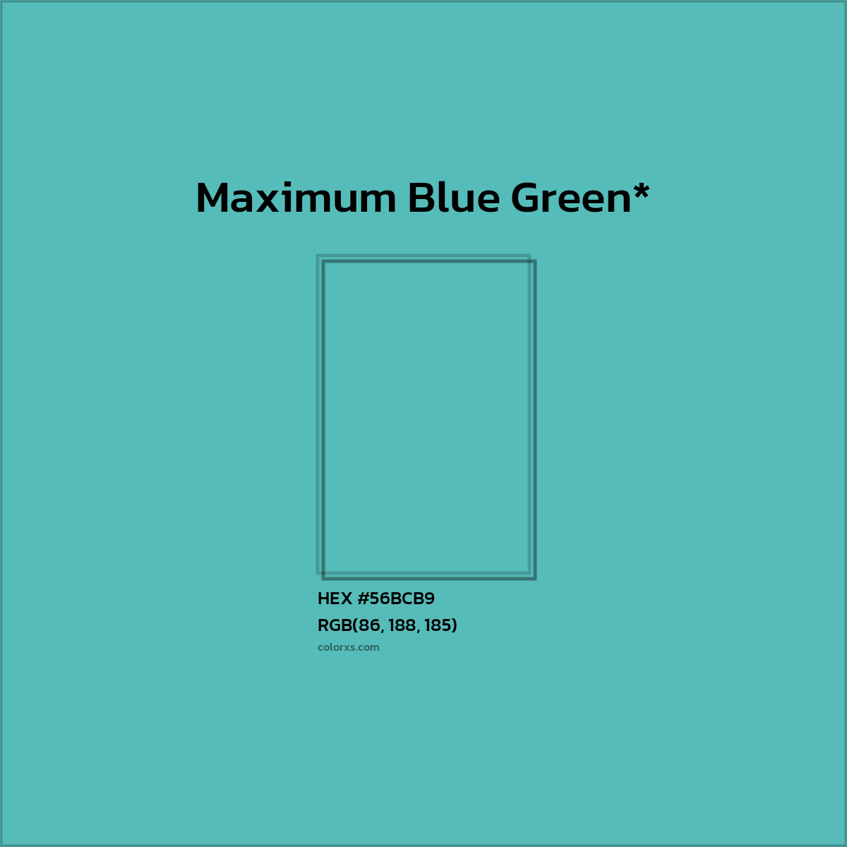 HEX #56BCB9 Color Name, Color Code, Palettes, Similar Paints, Images