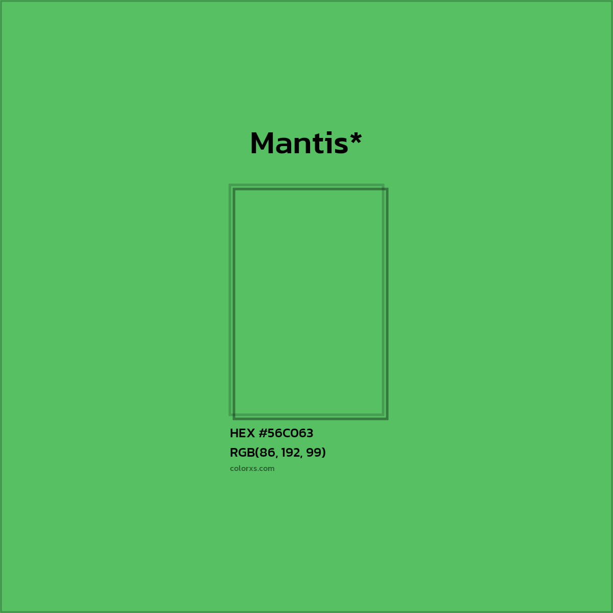 HEX #56C063 Color Name, Color Code, Palettes, Similar Paints, Images