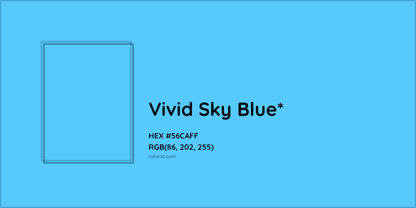 HEX #56CAFF Color Name, Color Code, Palettes, Similar Paints, Images