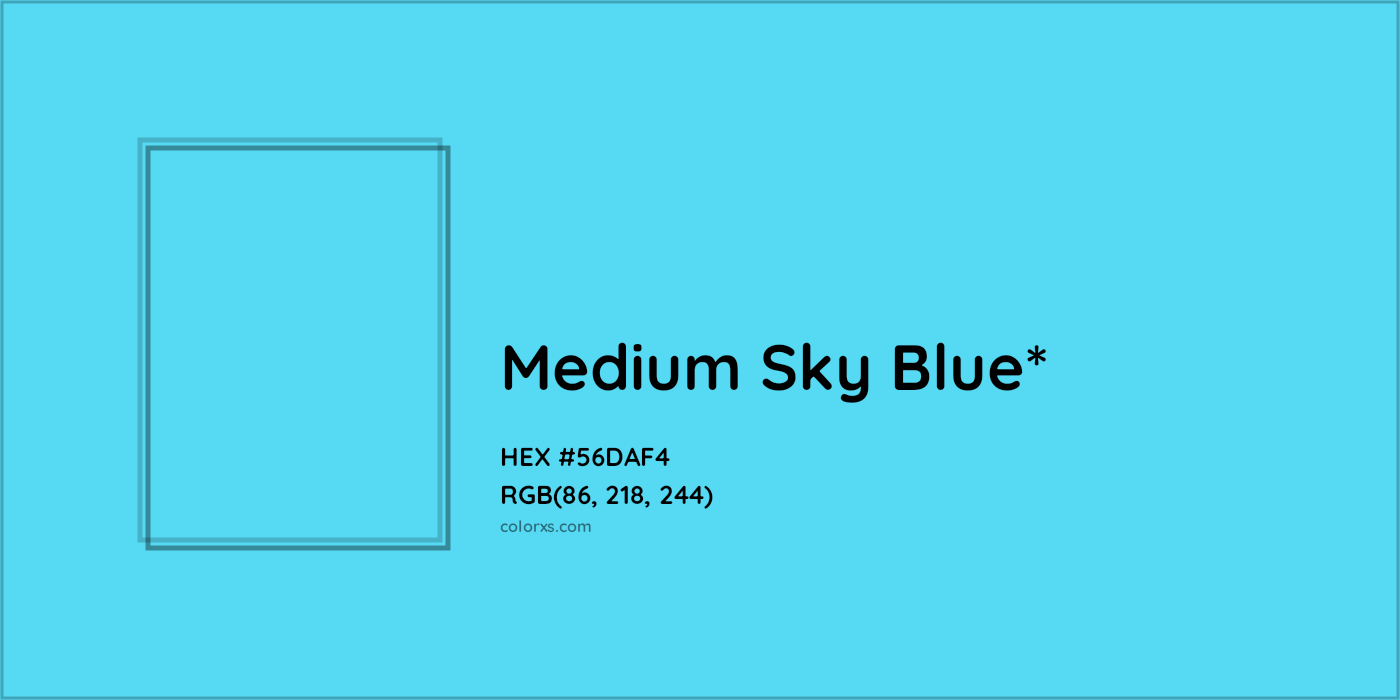 HEX #56DAF4 Color Name, Color Code, Palettes, Similar Paints, Images