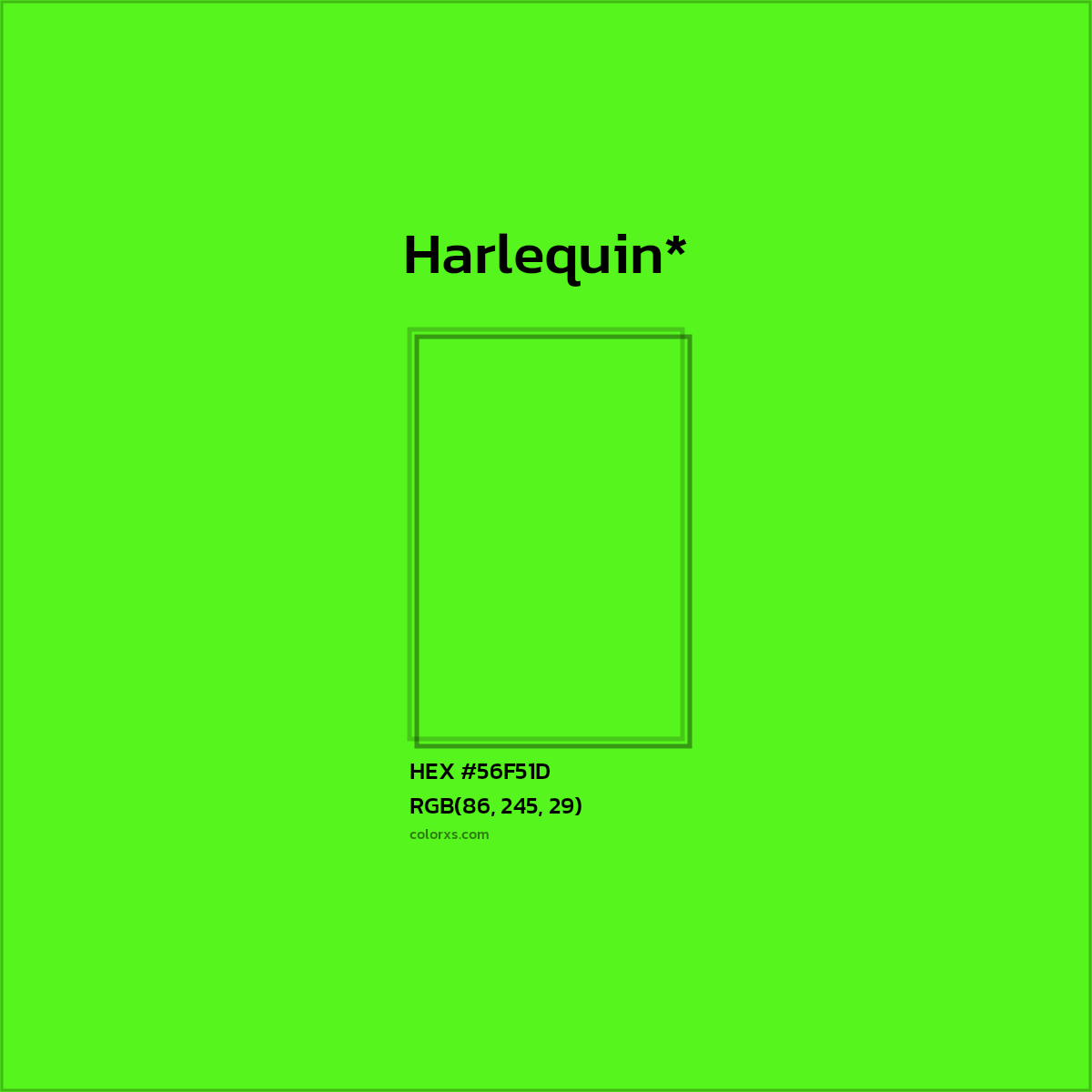 HEX #56F51D Color Name, Color Code, Palettes, Similar Paints, Images