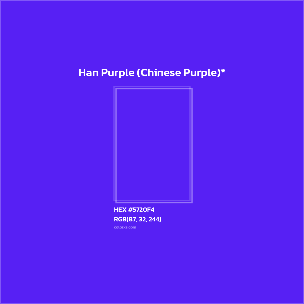 HEX #5720F4 Color Name, Color Code, Palettes, Similar Paints, Images