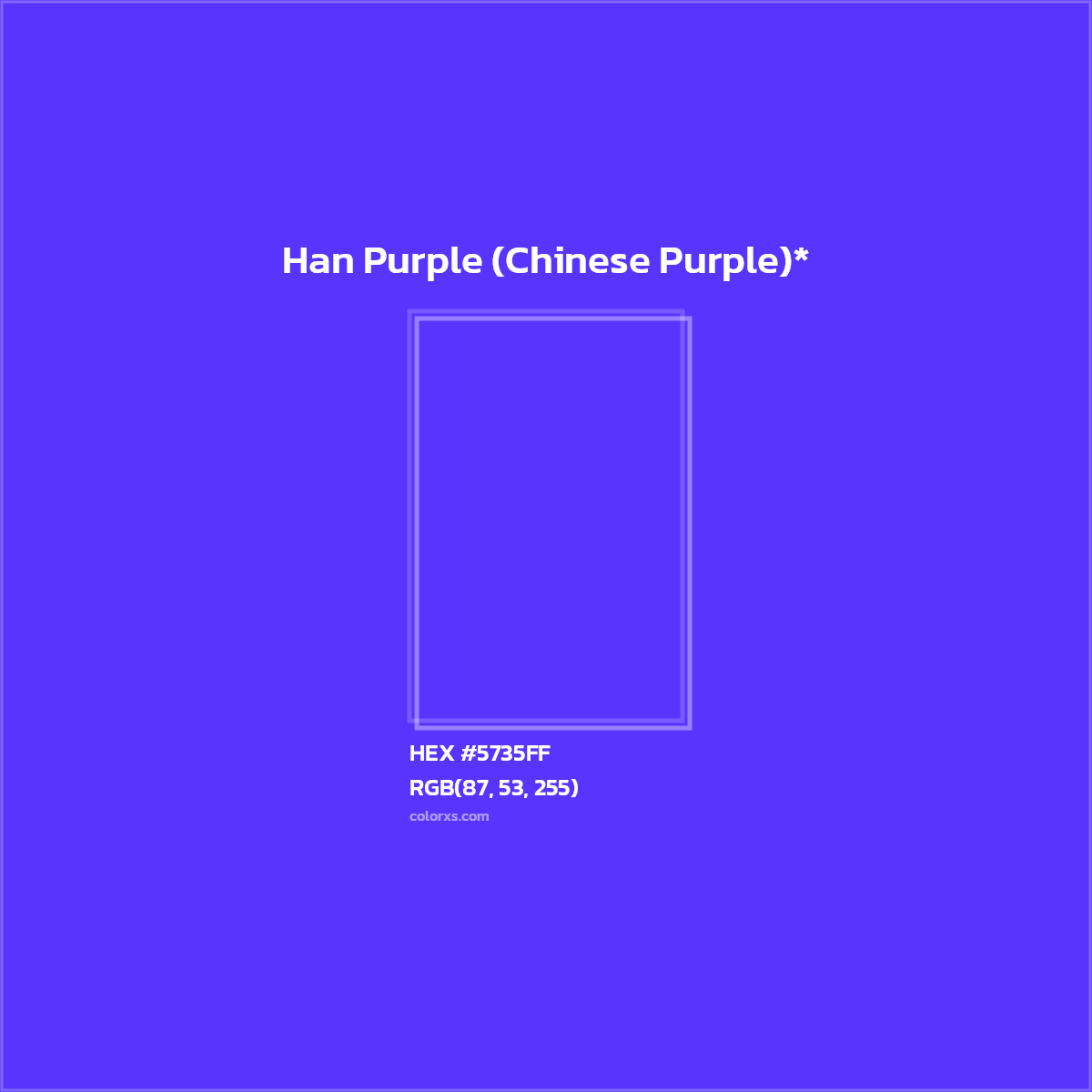 HEX #5735FF Color Name, Color Code, Palettes, Similar Paints, Images