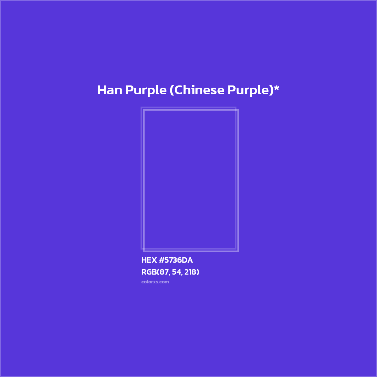 HEX #5736DA Color Name, Color Code, Palettes, Similar Paints, Images