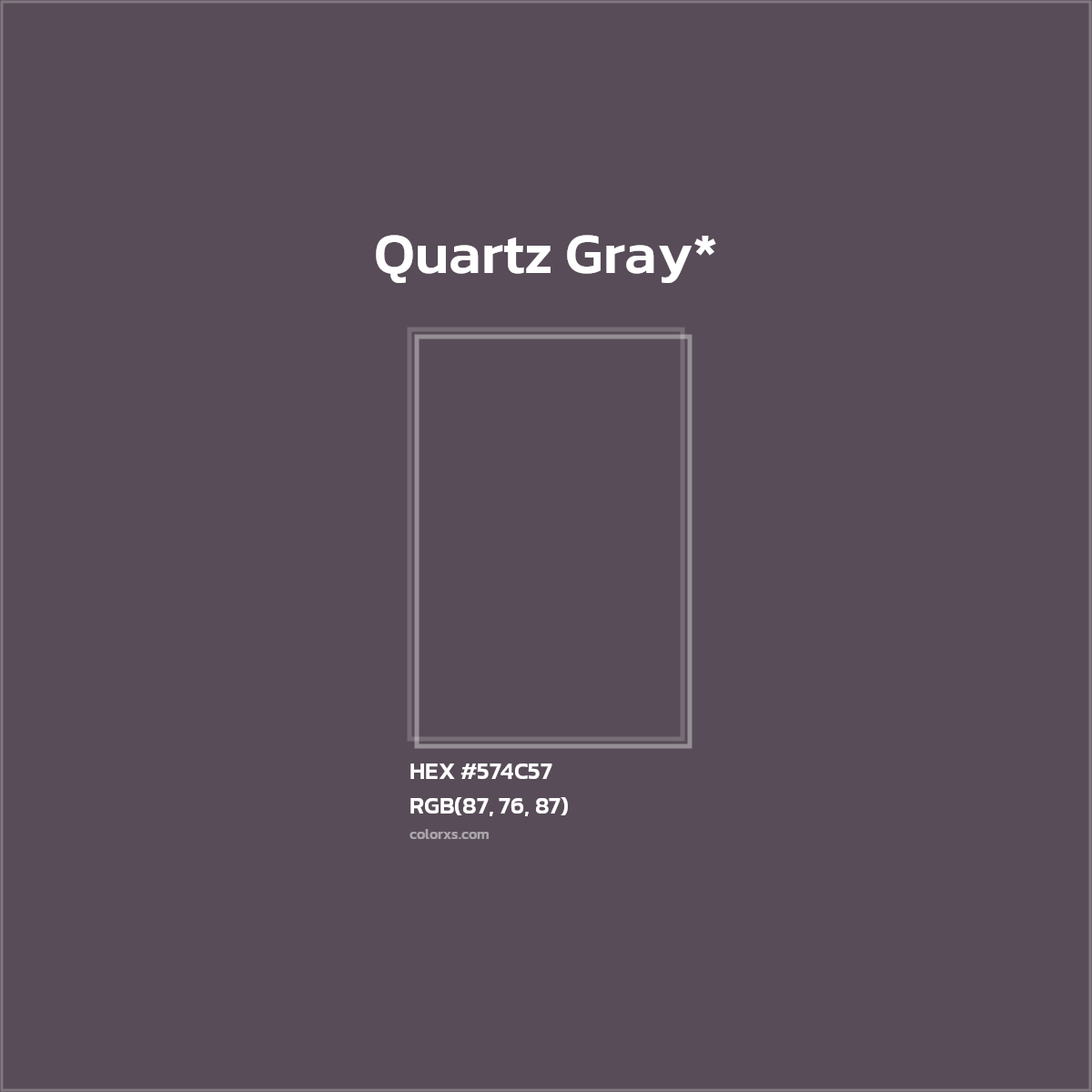 HEX #574C57 Color Name, Color Code, Palettes, Similar Paints, Images