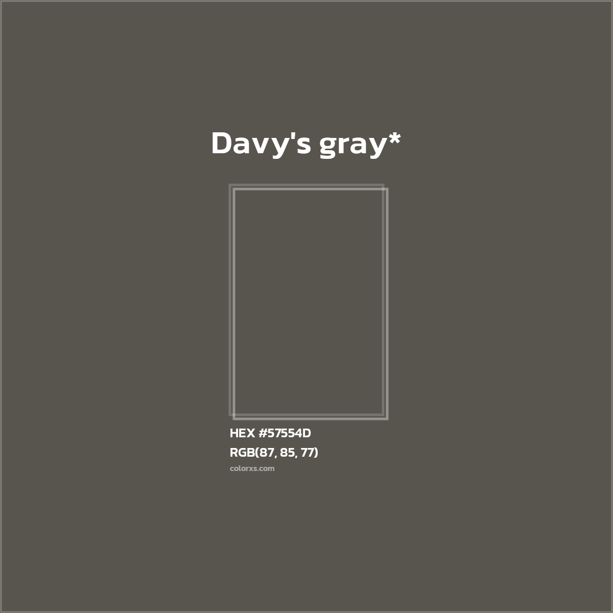 HEX #57554D Color Name, Color Code, Palettes, Similar Paints, Images