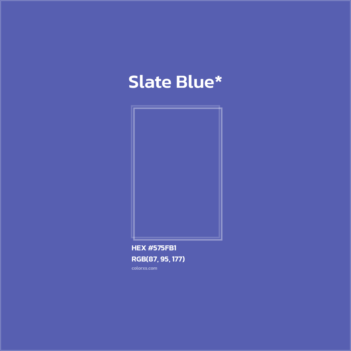 HEX #575FB1 Color Name, Color Code, Palettes, Similar Paints, Images