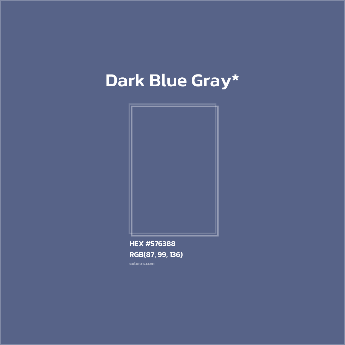 HEX #576388 Color Name, Color Code, Palettes, Similar Paints, Images