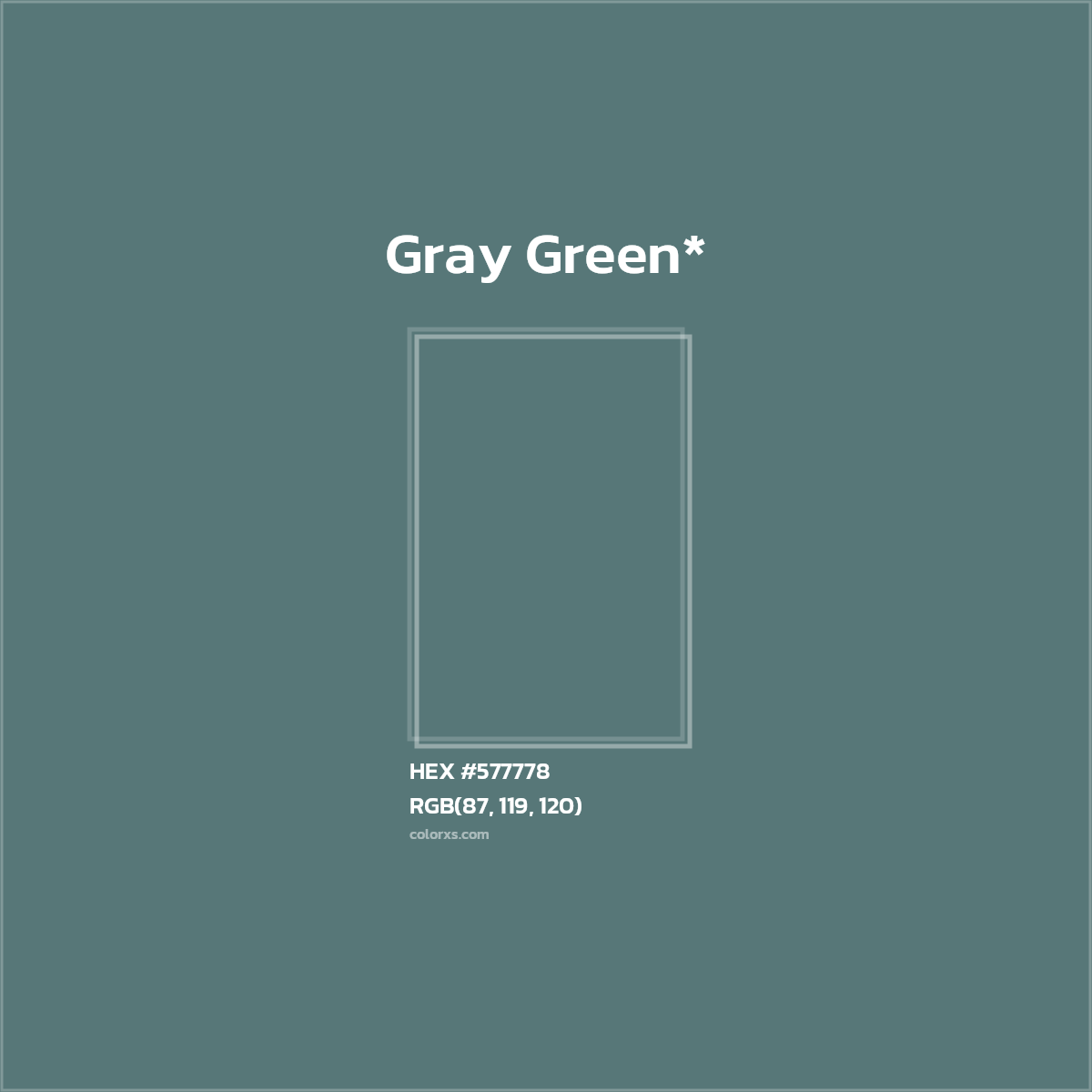 HEX #577778 Color Name, Color Code, Palettes, Similar Paints, Images