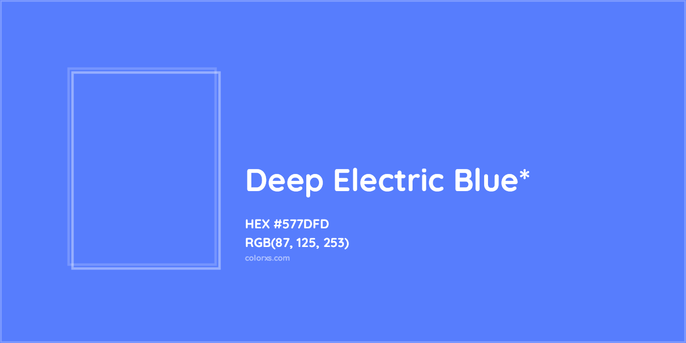 HEX #577DFD Color Name, Color Code, Palettes, Similar Paints, Images