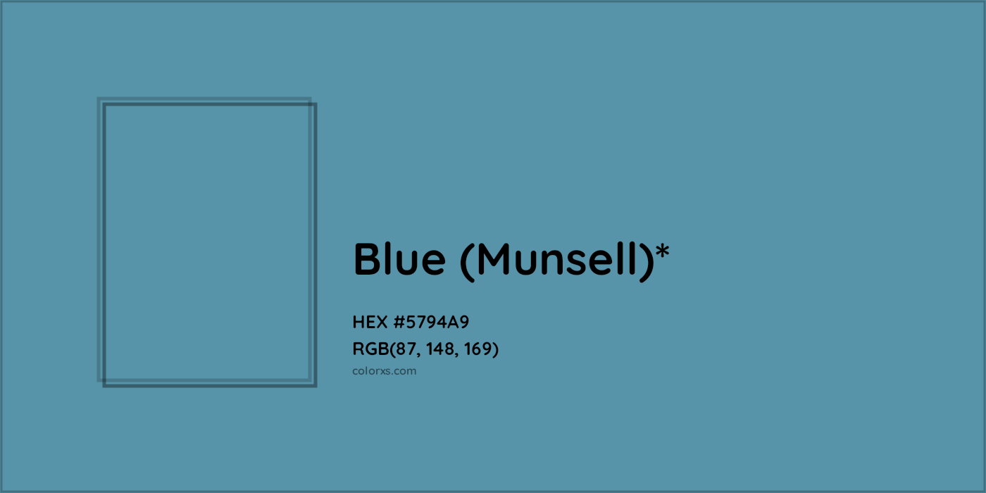 HEX #5794A9 Color Name, Color Code, Palettes, Similar Paints, Images
