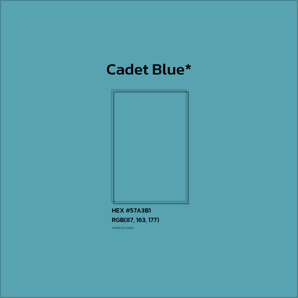 HEX #57A3B1 Color Name, Color Code, Palettes, Similar Paints, Images