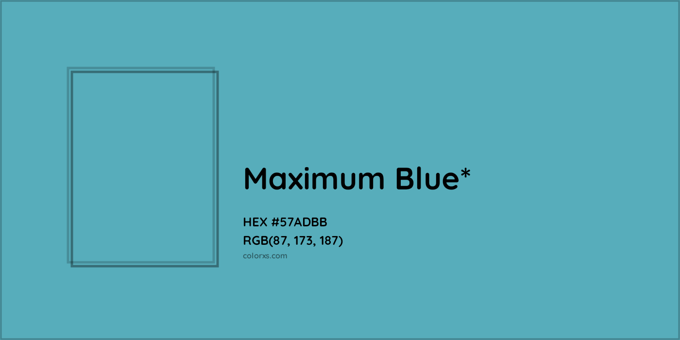 HEX #57ADBB Color Name, Color Code, Palettes, Similar Paints, Images