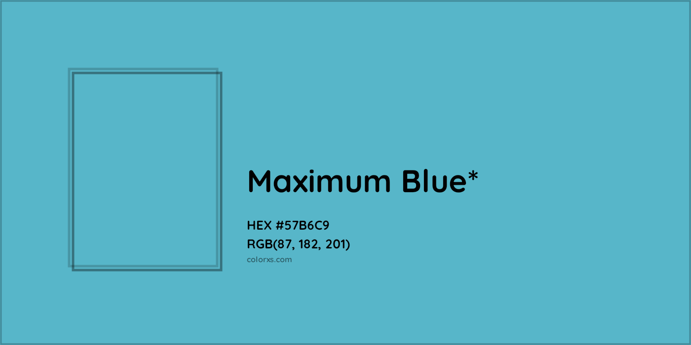 HEX #57B6C9 Color Name, Color Code, Palettes, Similar Paints, Images
