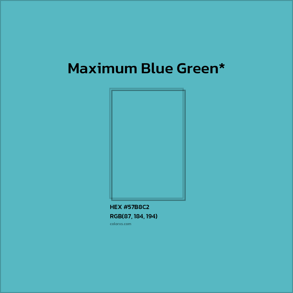 HEX #57B8C2 Color Name, Color Code, Palettes, Similar Paints, Images