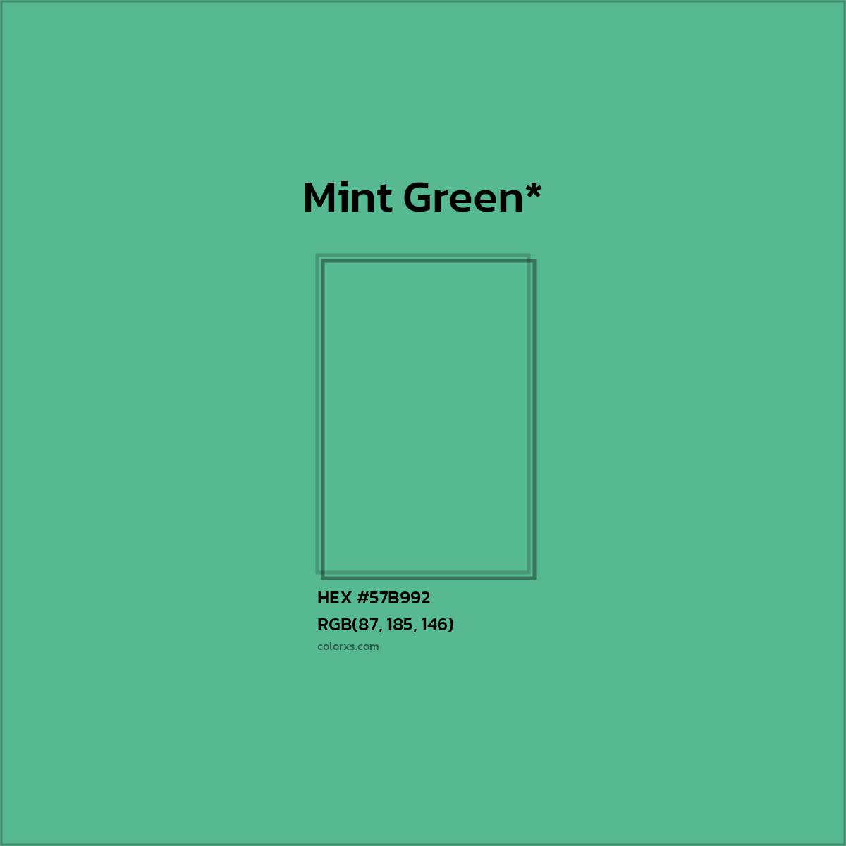 HEX #57B992 Color Name, Color Code, Palettes, Similar Paints, Images
