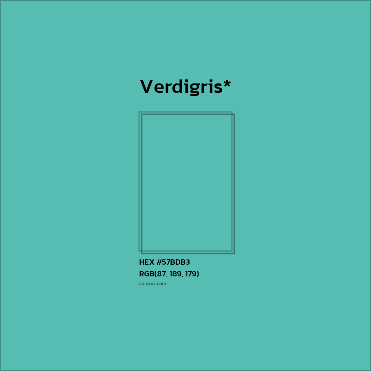 HEX #57BDB3 Color Name, Color Code, Palettes, Similar Paints, Images