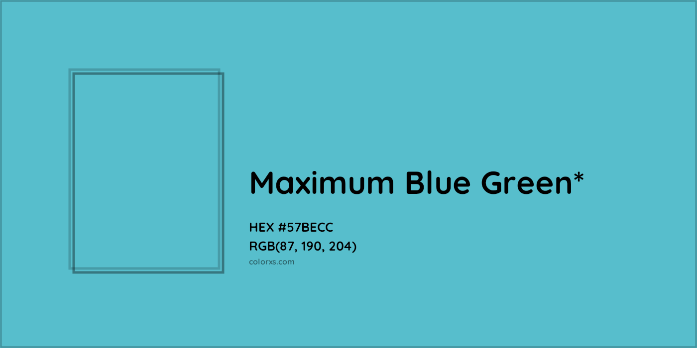 HEX #57BECC Color Name, Color Code, Palettes, Similar Paints, Images