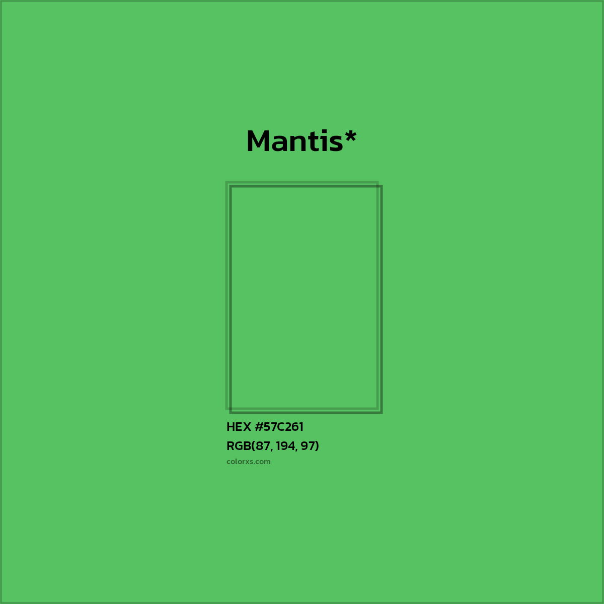 HEX #57C261 Color Name, Color Code, Palettes, Similar Paints, Images