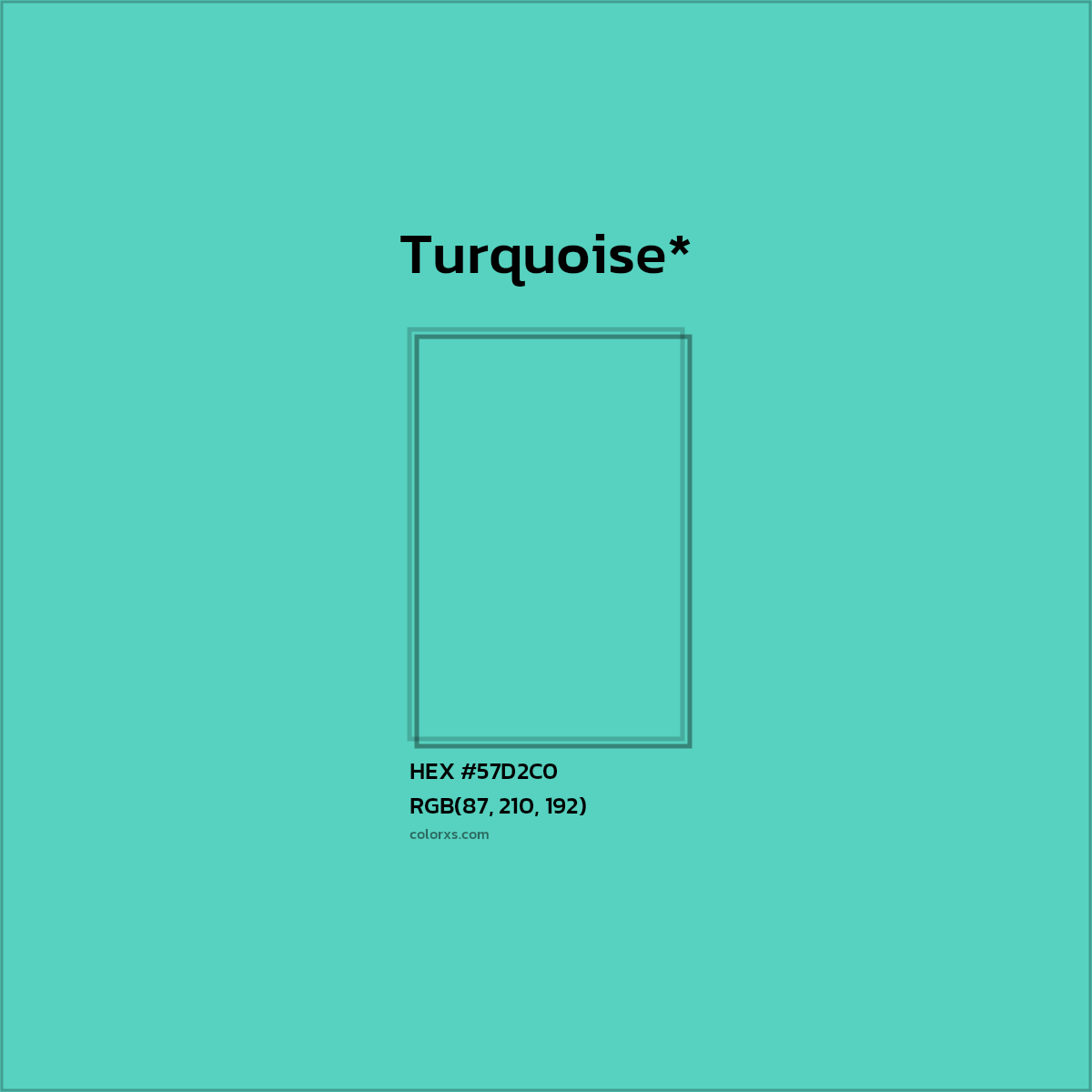 HEX #57D2C0 Color Name, Color Code, Palettes, Similar Paints, Images